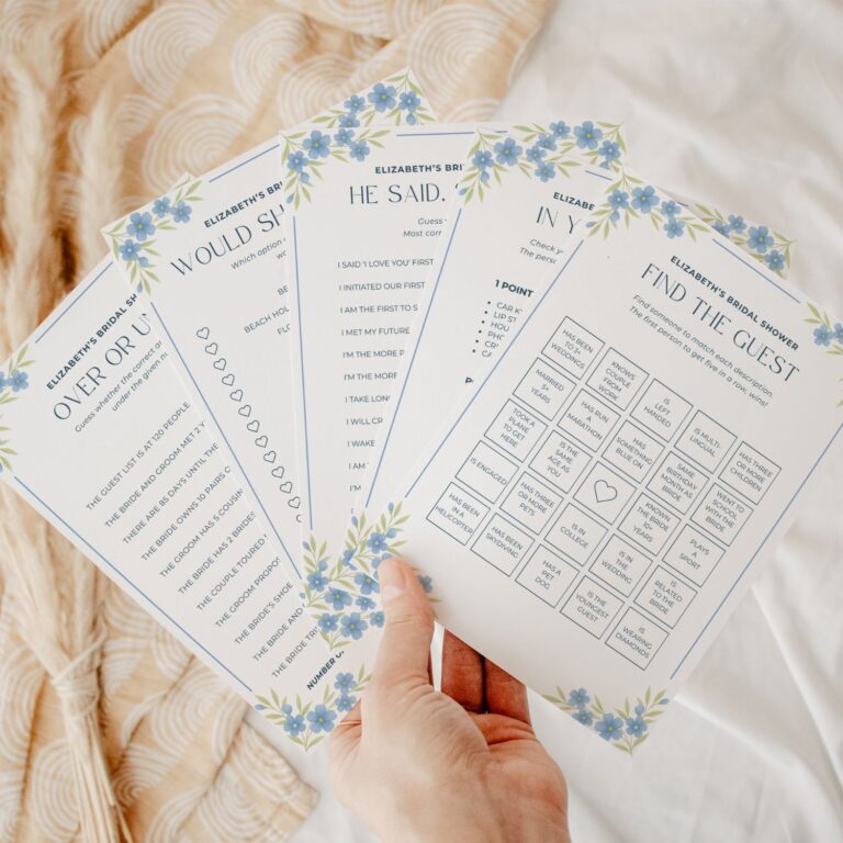 Blue Bridal Shower Games