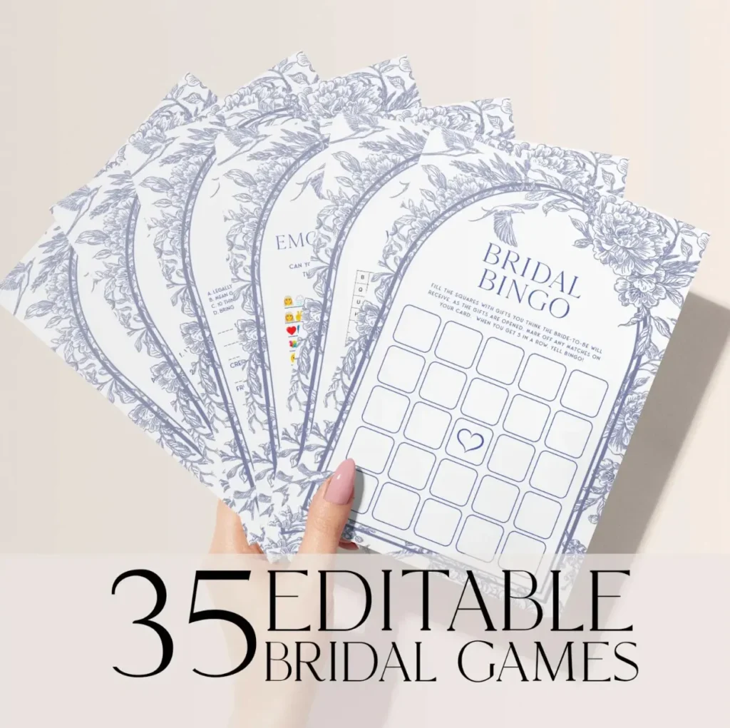 Vintage Floral Bridal Shower Games