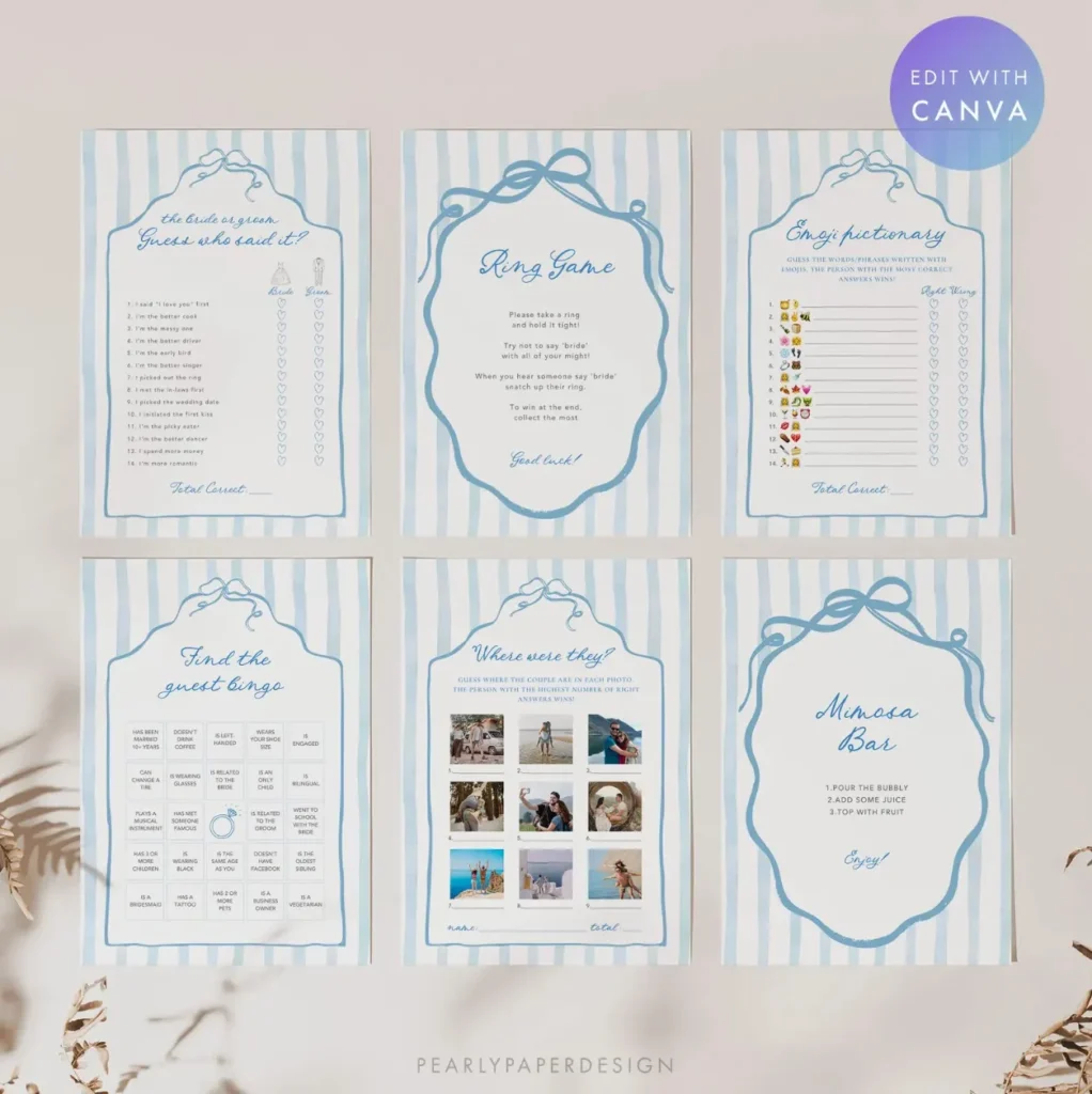 Vintage Bridal Shower Games