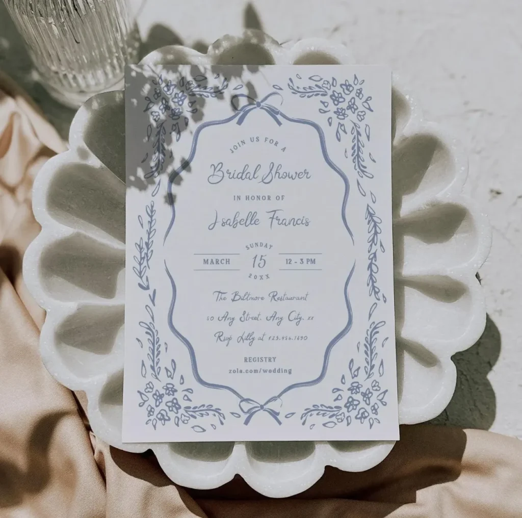 Hand Drawn Bridal Shower Invitation